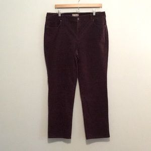 Chico’s purple stretch corduroy pants Size 2.5